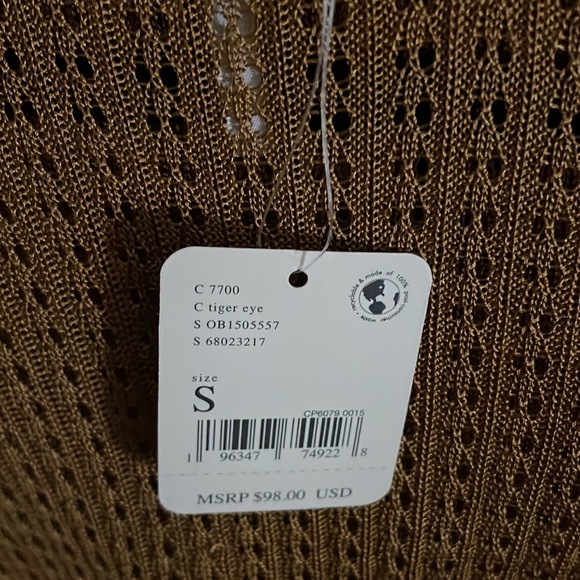 Free People H2O  crew NWT small color Tiger’s Eye $98 - Picture 6 of 7